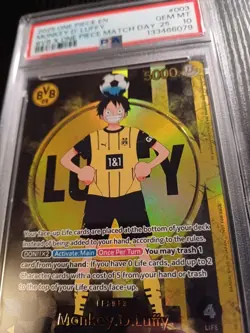 Monkey D Luffy ST13-003 BVB Borussia Dortmund PSA 10 One Piece Matchday Promo EN - Image 3