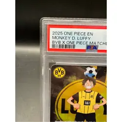 PSA 10 Monkey D Luffy ST13-003 BVB Borussia Dortmund ONE PIECE Matchday Promo EN - Image 2
