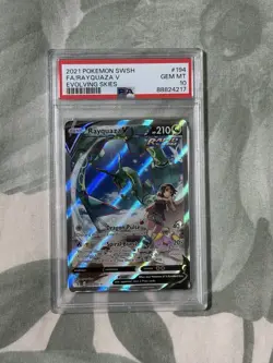 2021 POKEMON SWORD & SHIELD EVOLVING SKIES #194/203 RAYQUAZA V FULL ART PSA 10 - Image 2