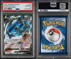 2021 POKEMON SWORD & SHIELD EVOLVING SKIES #194 FULL ART/RAYQUAZA V PSA 10 - Image 3