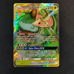 Venusaur & Snivy GX 1/236 Sm-Cosmic Eclipse Holo Pokemon Tcg Card Lightly Played - Image 1