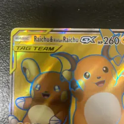 Pokemon TCG Raichu & Alolan Raichu GX 220/236 Tag Team Full Art Ultra Rare NM - Image 2