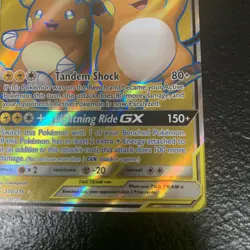 Pokemon TCG Raichu & Alolan Raichu GX 220/236 Tag Team Full Art Ultra Rare NM - Image 4