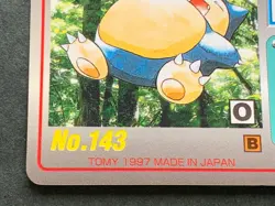 Pokemon Scratch Card Snorlax NO.143 TOMY 1997 Made In Japan NINTENDO VERY RARE - Image 5
