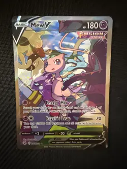 Pokemon Mew v Holo Alternative Art Ultra Rare TCG Fusion Strike Card 251/264 - Image 1