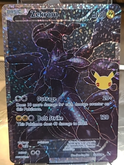 Zekrom 114/114 Black & White Pokemon TCG Card Full Art Holo Rare Holofoil - pf - Image 2
