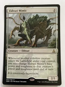 magic the gathering card Eldrazi Mimic 002/184 Rare - Image 1