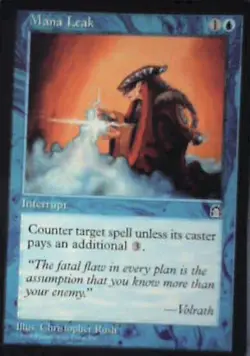 Mana Leak - Stronghold: #36, Magic: The Gathering Nm R187 - Image 1