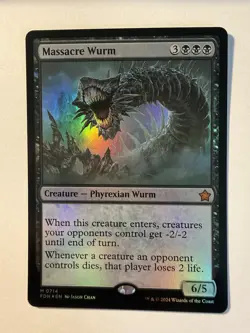 Massacre Wurm Foil M Foundations 714 NM FDN MTG - Image 1