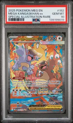2025 POKEMON MEG EN-MEGA EVOLUTION #182 MEGA KANGASKHAN EX PSA 10 - Image 1