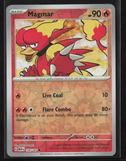 Magmar #126/165 SV: Scarlet & Violet 151 Reverse Holo Pokemon TCG NM/M - Image 1