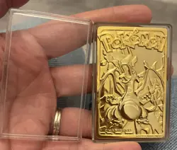 Vintage Rare Pokemon Charizard Nintendo 1999 Burger King 23k Gold Plated Card - Image 2