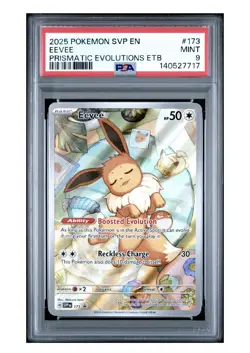 2025 POKEMON SVP EN-SV BLACK STAR PROMO #173 EEVEE PSA 9 - Image 1