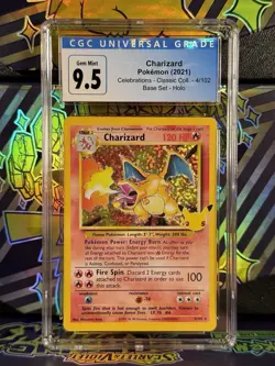 2021 Pokemon Celebrations Charizard 4/102 CGC 9.5 Blue Label CGC Gem Mint 10 - Image 1
