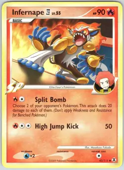 Infernape E4 43/111 Uncommon Rising Rivals Pokemon NM - Image 1