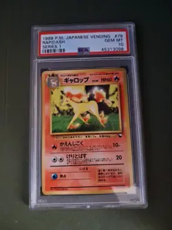 1998 Pokemon Japanese Vending Series Psa 10 Rapidash #078 - Image 1
