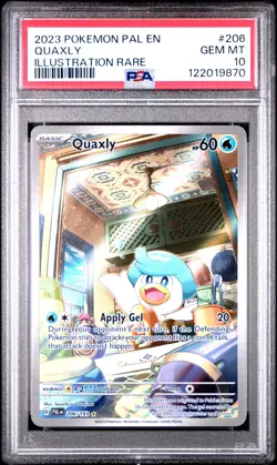 2023 POKEMON PAL EN-PALDEA EVOLVED ILLUSTRATION RARE #206 QUAXLY PSA 10 - Image 1
