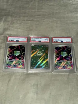 Pokemon 2x Bulbasaur Mega evolutions PSA 10 IR’s & 1x Solosis Japanese AR PSA 10 - Image 1