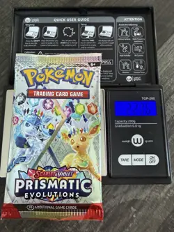 Heavy 22.36! Pokemon Prismatic Evolutions Booster Pack Sealed! Demi-God PackU! - Image 1