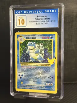 POKEMON CELEBRATIONS CGC PRISTINE 10 BLASTOISE HOLO 2/102 25TH ANNIVERSARY - Image 1