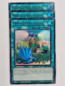 Yu Gi Oh - 3x L5DD-ENA17 Miracle Fertilizer - Ultra Rare - Image 1