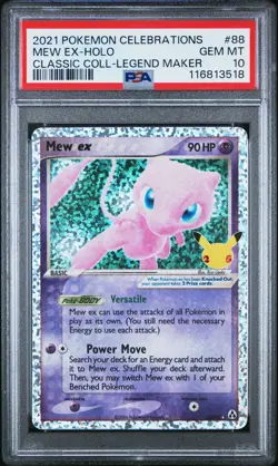 2021 POKEMON CELEBRATIONS CLASSIC COLLECTION #88 MEW EX-HOLO PSA 10 - Image 1