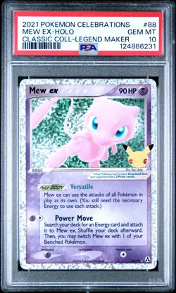 2021 POKEMON CELEBRATIONS CLASSIC COLLECTION #88 MEW EX-HOLO PSA 10 - Image 1