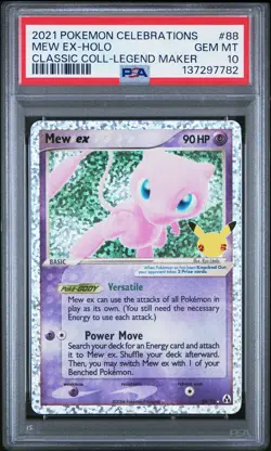 2021 POKEMON CELEBRATIONS CLASSIC COLLECTION #88 MEW EX-HOLO PSA 10 - Image 1