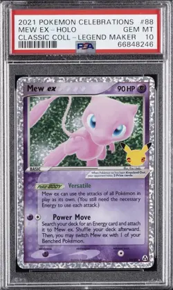 2021 POKEMON CELEBRATIONS CLASSIC COLLECTION #88 MEW EX-HOLO PSA 10 - Image 1