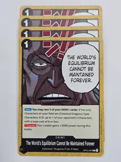 One Piece - 4x OP13-097 The World's Equilibrium Cannot Be Maintained Forever - C - Image 1