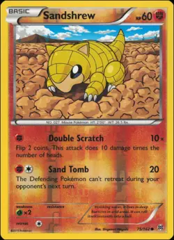 Pokemon - Sandshrew #75/162 - XY - BREAKthrough Reverse Holo - Image 1