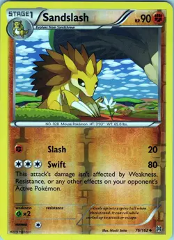 Sandshrew 76/162 Uncommon - Pokemon TCG XY-BREAKthrough - Reverse Holo (NM) - Image 1