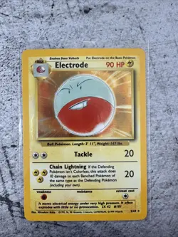 Pokemon TCG Electrode Jungle 2/64 Holo Unlimited Holo Rare NM Error No Symbol - Image 1