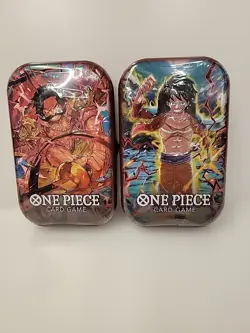 One Piece Mini Tin Set Vol 1: TS-01 Complete Art Set Of 2 Tins Both Sealed! - Image 1
