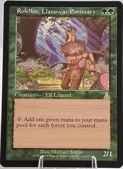 Rofellos, Llanowar Emissary Urza's Destiny Magic: The Gathering Light Play - Image 1