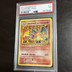 2016 POKEMON XY EVOLUTIONS 11/108 CHARIZARD HOLO PSA 7 - Image 1