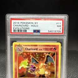 2016 Pokemon XY Evolutions #11/108 Charizard Holo PSA 7 NM A863 - Image 3