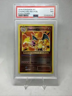 2016 Pokemon XY Evolutions Charizard Reverse Holo 11/108 #11 PSA 7 - FRESH SLAB - Image 1