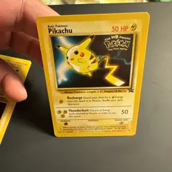 ANCIENT MEW, Pikachu, & Mewtwo Rare Set Movie Promo Pokemon Card COLLECTOR OWNED - Image 3