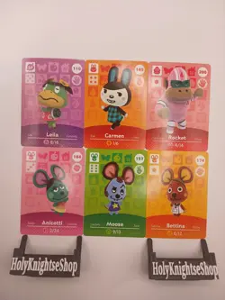 (US) 6 DIFFERENT AUTHENTIC ANIMAL CROSSING SERIES 2 CARD LOT! NM #2 - Image 1