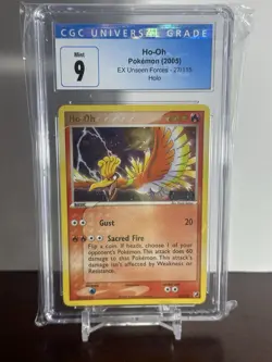 Pokemon TCG Ho-Oh EX Unseen Forces 2005 Card #27/115 Stamped CGC 9 Mint - Image 1
