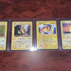 Pokemon TCG Raichu Four Card Vintage Lot Holo-non Holo Rare LP-NM - Image 1