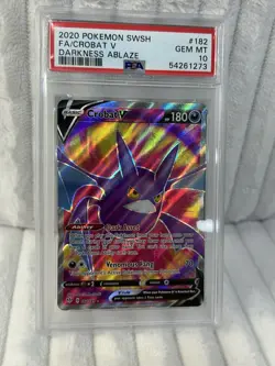 pokemon crobat V 2020 psa 10 Card Graded Darkness Ablaze - Image 2