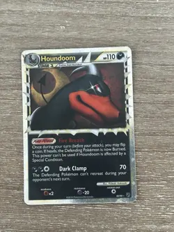 Pokemon TCG Houndoom Prime Holo Card Heart Gold Soul Silver Undaunted - Image 1