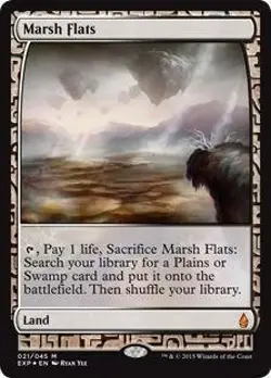 Magic MTG Zendikar Expeditions FOIL Marsh Flats NEAR MINT NM - Image 1