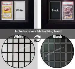 Graded Trading Card Display Case 3 PSA Slabs Sport Pokemon Baseball Wood Frame - Image 2