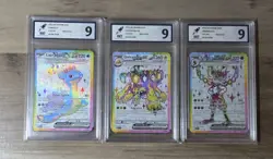 Pokemon Stellar Crown - 3 x Graded EX slabs (Lapras, Galvantula, Cinderace) RKT - Image 1