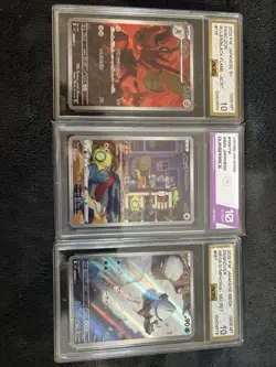 3 Japanese Graded Pokemon Slabs Bundle Gem Mint 10 - Image 1