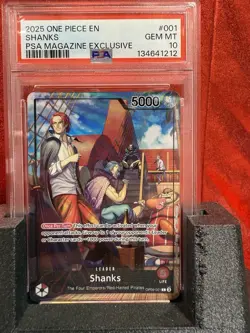 One Piece Promos #001 Shanks PSA Magazine Exclusive PSA 10 - Image 1