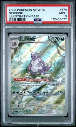 2023 Pokemon SV 151 Nidoking FA Illustration Rare #174/165 PSA 9 - Image 1